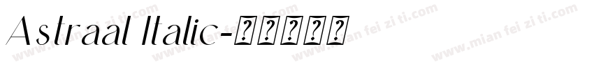 Astraal Italic字体转换